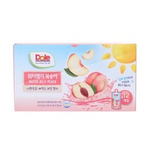 Dole 시원상큼 짜먹는 워터젤리 복숭아 130ml 12입, 단품