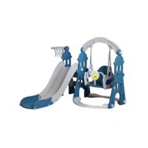 행운스타 실내외용 대형 미끄럼틀 그네 세트 2컬라 CG242, 핑크