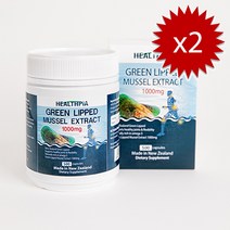 헬스피아 고농축 초록입홍합 1000mg 500캡슐 + 100캡슐 추가증정, 2개