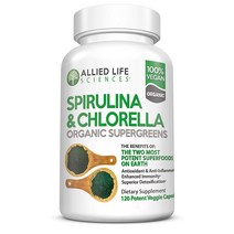 해외 Allied Life Sciences Spirulina 스피루리나 클로렐라