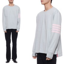 톰브라운 [톰브라운] 22FW 남성 사선 완장 긴팔티셔츠 (MJS117A_06221_450_22F)