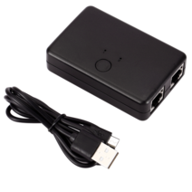 2 포트 100 Mbps 네트워크 스위치 RJ45 LAN 이더넷 스위처 2 In 1 Out 1 In 2 Out PC 2 웨이 공유 어댑터, [01] 100MBps