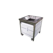 업소용 음식물처리기 잔반 분쇄기 식당 부페 호텔, 이동형 원형 홀- 60x60x80+15