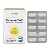 하이웰 프리미엄 플라센타 (양태반) 42000+ with 포도씨+콜라겐 60베지캡슐