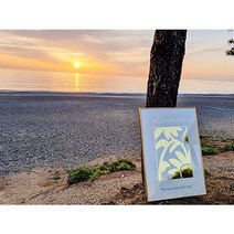 존재감아트 금박인쇄 해바라기 액자 노란 금빛 기운 돈들어오는 그림 A2사이즈, 알루미늄 골드 색상