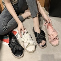 와이제이 국내 당일 발송 러블리 레이스 헤이즐 샌들 3컬러 크로스 밴딩 플랫샌들 YJ0119