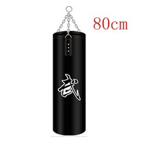 태권도미트 암미트 발차기 복싱 미트 pu empty sandbag hang punching bag training fitness kick boxing bag for kid, 검정-80cm