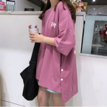 이유무무 ND-0035 여성 빅사이즈 오버핏 반팔 티셔츠