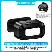CACAZI 무선 적외선 PIR 모션 센서 차임벨 감지기 방수 보안 경보 스마트 입구 도어벨, [02] No battery black