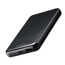 ELECOM 모바일 10000mAh 대용량 (USB PD 대응) 20W Type-C×1 USB-A×1 [ iPhone Android 각종 대응 ] PSE 인증 블랙 EC-C03BK