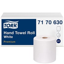 Tork 롤 핸드 타월 화이트 H80 프리미엄 6롤 8030630 USA 미국, 6 Count (Pack of 1)