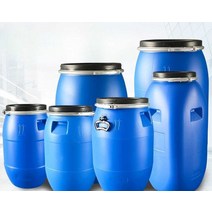 PE 드럼통 원형 젓갈통 플라스틱 김장 통 용기 수거통, 100리터 파란색 사각형