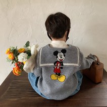 카라 미키 니트 가디건 남아 여아동 남매룩 스웨터 등원 여행룩