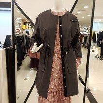 아르테 여름 라운드넥 소매 셔링 아웃포켓 야상