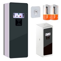에어플로 프리미엄 방향제 자동분사기 (베이직 블랙) 건전지O, 아카시아 4캔 (1000원 할인), 1개