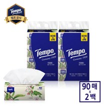 템포 프리미엄 천연펄프 소프트 티슈 4겹 90매, 4개입, 2팩