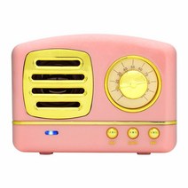 BOOMER VIVI 휴대용 블루투스 레트로 스피커 풍부한 베이스가 있는 무선 미니 빈티지 스테레오 여행 가정 야외용 내장 마이크 (핑크) 가성비 추천 미국직구