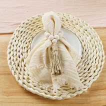 천 린넨 디자인 호텔 재사용 리유저블 냅킨 웨딩 테이블 데쿠 파주 42x42cm 국가 더스티 블루 100 면 손수건 소박한 10 피스, [17] Beige