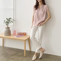 마롱패션 나시포켓 아이보리 머스타드 네이비 핑크 화이트 여성 봄 여자 블라우스