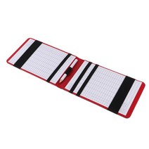 QDY 연필을 가진 가죽 골프 스코어 카드 & 책 홀더/덮개 골프 부대 부속품 훈련 원조, 설명, PU, 블랙