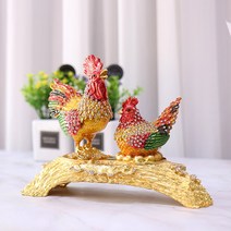 골드디자인 승진의상징 큐빅닭보석함 CET001MI 인테리어장식소품