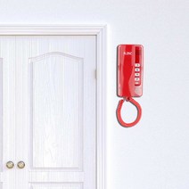 미니 벽 전화 유선 데스크 일시 중지 패션 다시 재설정 홈 학교에 대한 단순 마운트 탑재, 빨간색