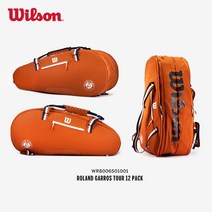 윌슨 롤랑가로스 프랑스오픈 투어백 테니스 가방, 오렌지 12팩