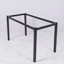 40각 블랙 조립형 다리 DIY 테이블 식탁 스틸 프레임, D590xW990