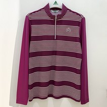 [행복한백화점][그린조이][그린조이] 엠보 스트라이프 반지퍼 긴팔 티셔츠 마젠타 여성 GP22KL26W