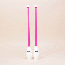 니스포 리듬체조 곤봉 시니어 45cm 멀티컬러 화이트/핑크