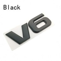 자동차 크롬 금속 V6 엠블럼 배지 3D 데칼 트렁크 모터 특이한차량특이한차량스티커 포드 피에스타 쿠가 레인저 갤럭시 퓨전 스타일링 특이한차량특이한차량스티커, black