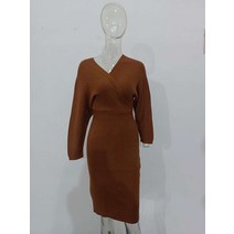 EWQ-v넥 모던 레이디 롱 스웨터 드레스 세련된 한국 트렌드 여성 의류 니트 Vestidos 2022 가을 상품