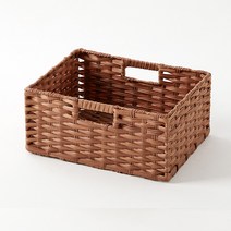 (한샘) 볼드 라탄패턴 바스켓_브라운(중), 1개, 단품