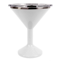 ORCA Chasertini 단열 마티니 스타일 시핑 컵 뚜껑 포함 - 야외 피크닉 수영장 해변 또는 파티오 파티를 위한 스테인리스 스틸 - 더스티 로즈, Pearl