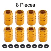 타이어밸브캡 야광 차 스템 휠 커버 차 방진 방수 오토바이 트럭 구찌, 8pcs 골드