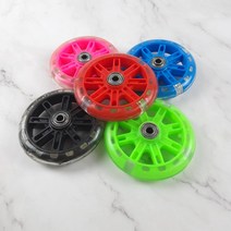 LED 자전거 보조바퀴 1p 야간 라이딩 연습 훈련 휠 부품, D) 검정