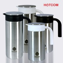 1+1 핫콤 대용량 업소용 스텐 물병 1.9L(2개), 블랙+블랙