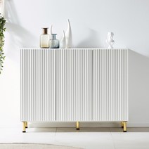 장인가구 네스트 템바보드 사이드보드 높은 거실장 1200 다리형, 브라이트 화이트