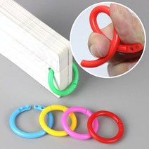 말랑 소프트 카드링 컬러 오링 바인더링 원형 고리 1p, 형광그린