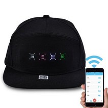 DIY 유니섹스 블루투스 LED 휴대 전화 앱 제어 야구 모자 스크롤 메시지 디스플레이 보드 힙합 스트리트 스냅 백 패션, [01] A