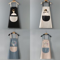 루나버블 캐릭터 방수 앞치마 FREE 주방 교사용 유치원 어린이집 선생님 공방 카페 바리스타 미술 학원 네일, 토끼-베이지