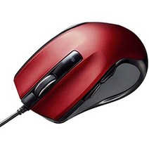 일본직발송 3. 산와 서플라이(SANWA SUPPLY) 산와 서플라이 유선 블루 LED 마우스 대형 5 버튼 레드 MA-BL, One Size