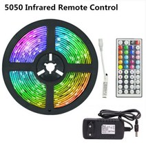 스마트 조명 LED 빛 스트립 WIFI 컨트롤러 유연한 블루투스 RGB 5050 백라이트 램프 밤 빛나는 문자열 침실, 01 EU Plug_03 15M, 04 Infrared Remote