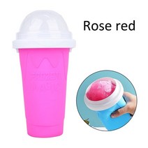 제빙기 아이스메이커 얼음제조 슬러시 컵 350ml 빠른 냉동 스무디 컵 DIY 아이스크림 메이커 병 밀크 쉐이, 06 rose Red