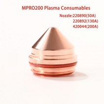 용접 노즐 mpro200 플라즈마 절단기 소모품 220890 220892 420044, 20개, 50a 노즐 220890, 20 Pcs+50A Nozzle 220890