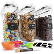 Cereal Container Storage Set - Airtight Food Storage Containers 8 Labels Spoon Set Pen Great for, 1