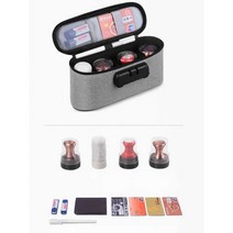 도장집 파우치 도장지갑 케이스 보관함, 파란색 - 8개 가능