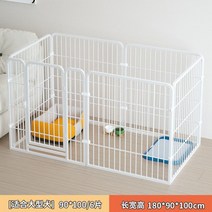 강아지울타리 반려견 애견 철망 철제 파티션 휀스 가림막 칸막이, 화이트    길이 180 폭 90 높이 100