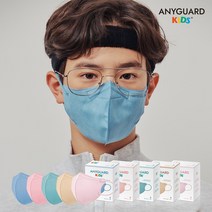 애니가드 키즈 2D 새부리형 컬러 마스크 소형L 10매입 8~13세 초등학생 어린이용, 10개입, 1개, 블루레이크