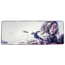 롤 LOL 디자인 마우스 패드 79종 시리즈 리그 오브 레전드 장패드 3mm 두께, 900x400mm + 3mm개, 기계 검 공주